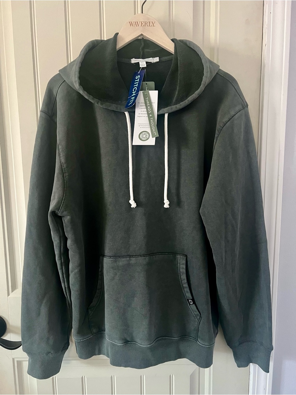 Threads 4 thounghs Men's Hooded Pullover Sweatshirt - Olive Green